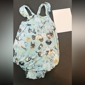 Posh Peanut  bamboo Police bubble romper 18-24 Month GUC